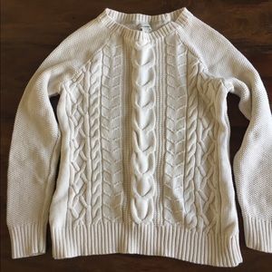 LLBean cotton cable knit sweater